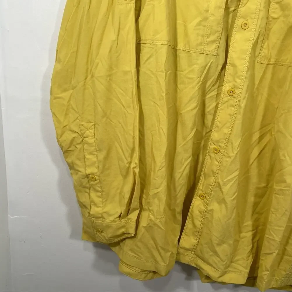 NWT The North Face Long Sleeve Cool Horizon Button Down Shirt Misted Yellow XXL